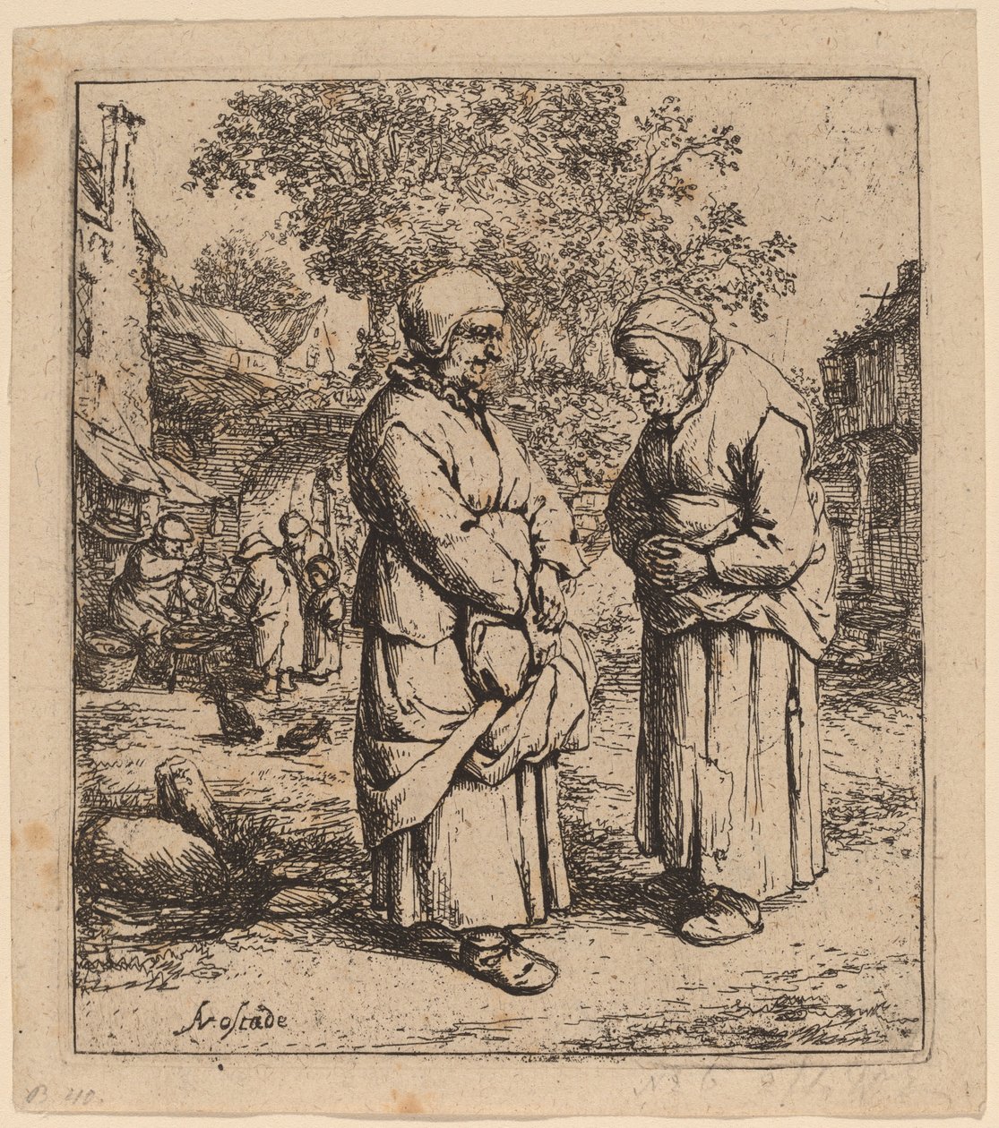 Two Gossips by Adriaen van Ostade
