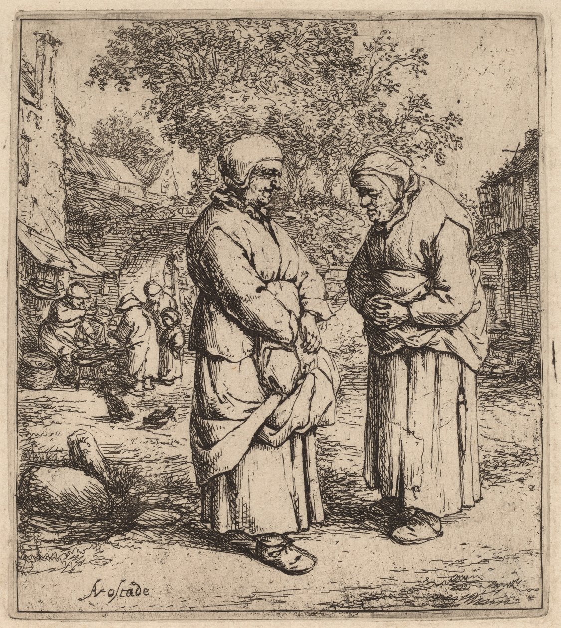 Two Gossips by Adriaen van Ostade