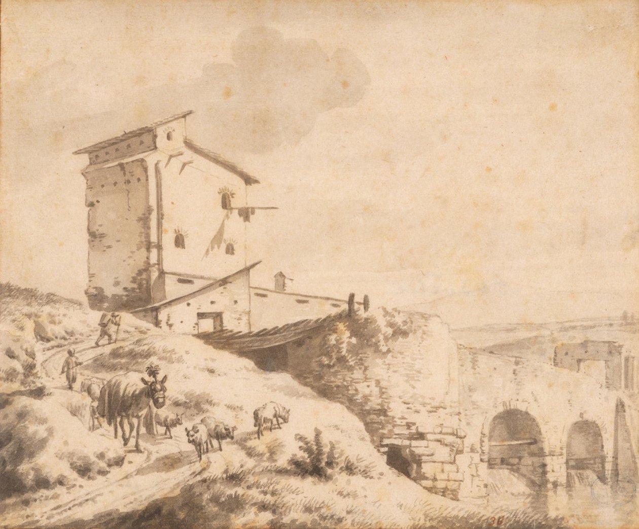 Italian Landscape by Adriaen van de Velde