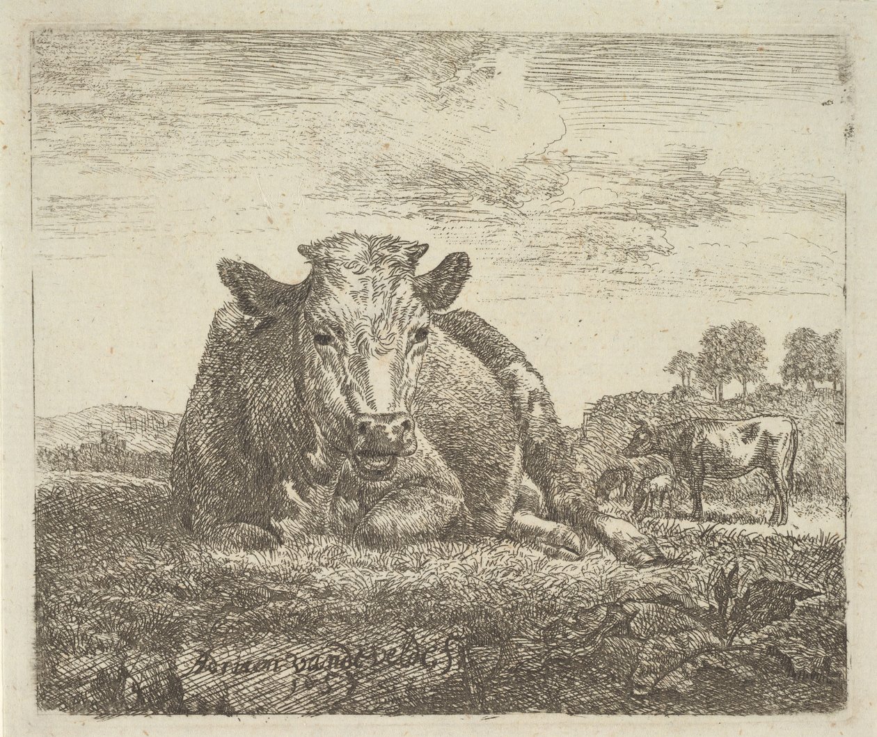 Recumbent Cow by Adriaen van de Velde