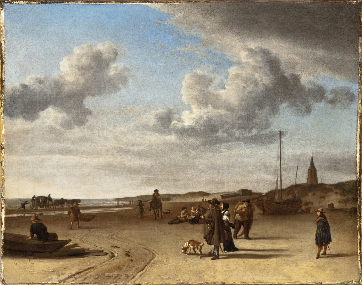 The Beach at Scheveningen by Adriaen van de Velde