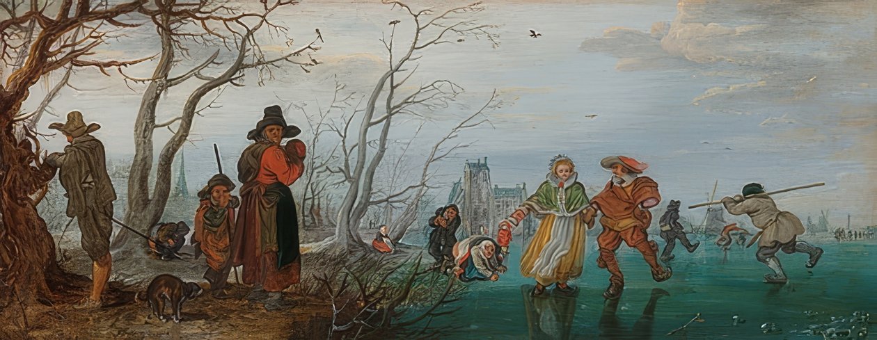 Winter (Pleasure on the Ice) by Adriaen van de Venne