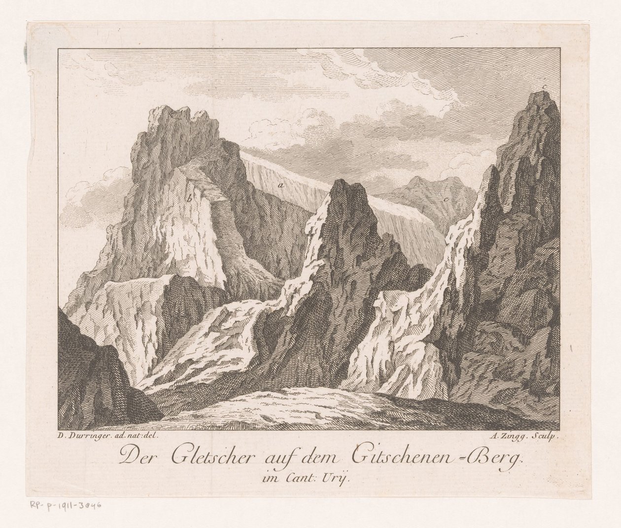 View of a Glacier in the Alps by Adrian Zingg