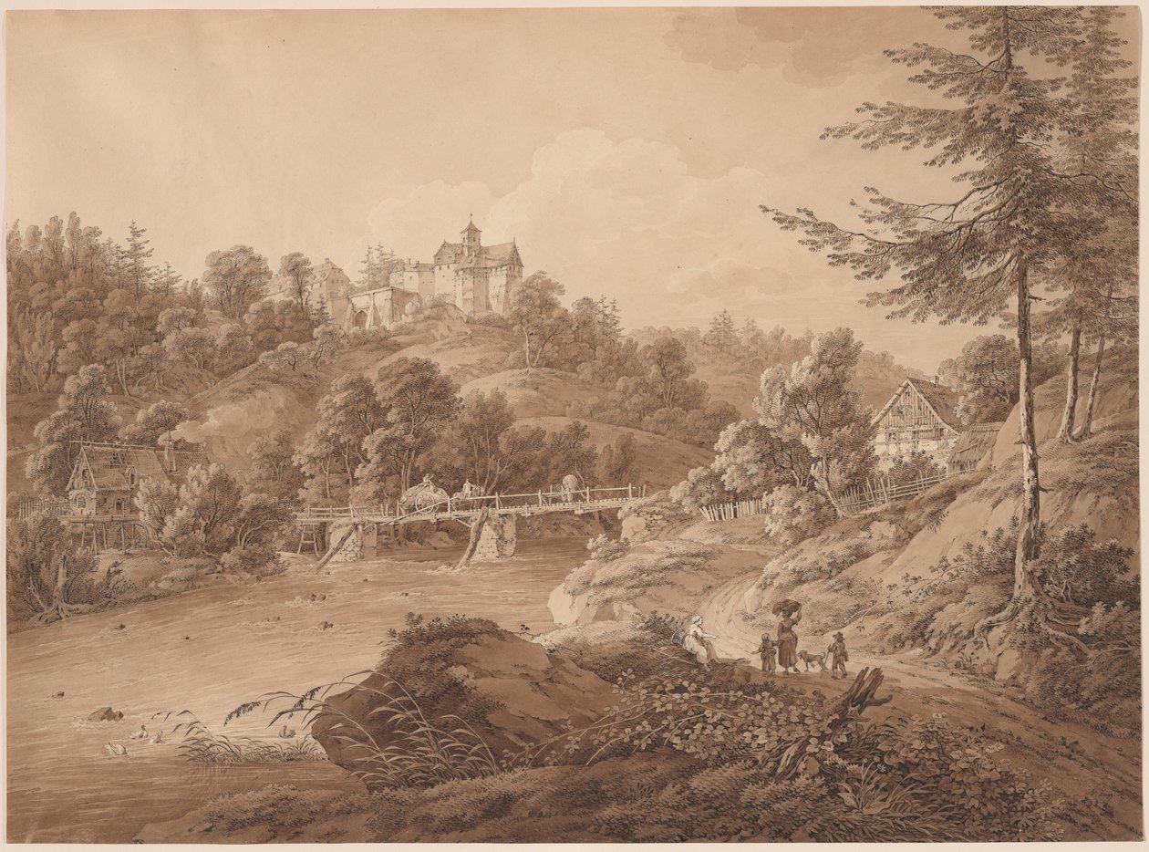 Rauenstein Castle Seen from the River