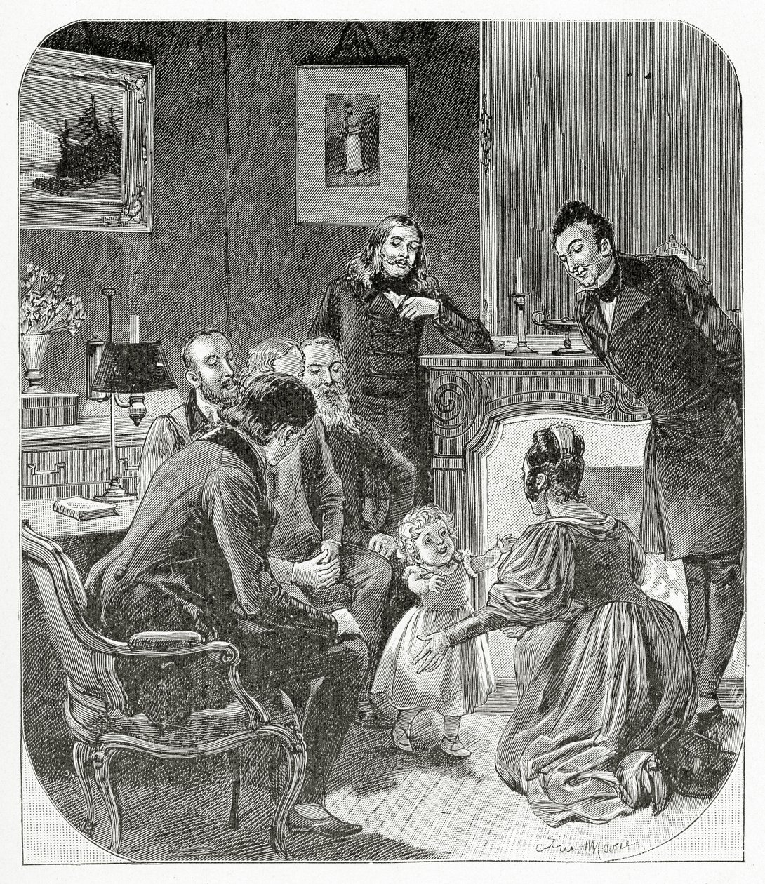 Illustration from Les Feuilles d’Automne, 19th Century by Adrien Emmanuel Marie