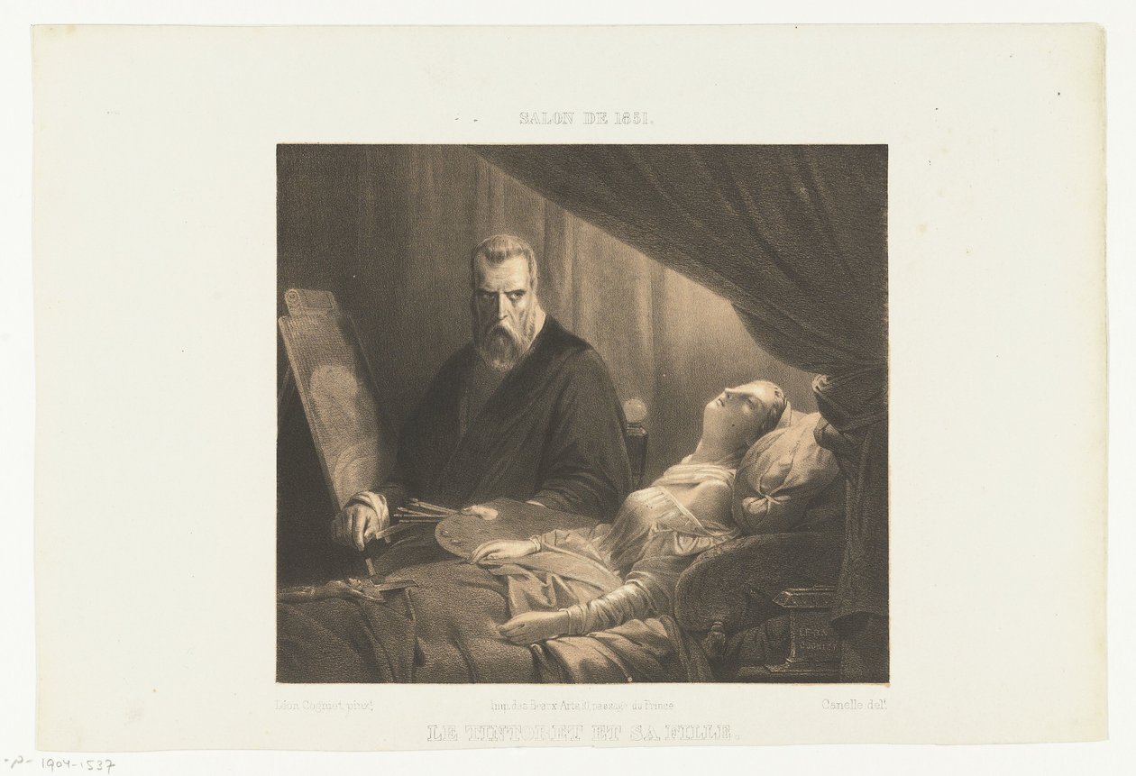 Tintoretto at the Deathbed of His Daughter by Adrien Canelle