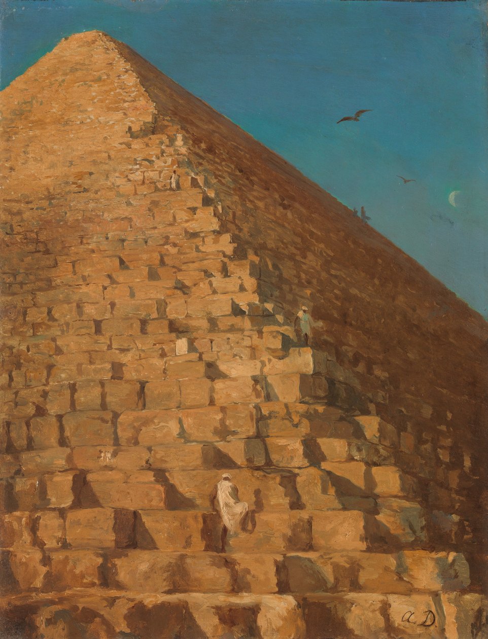 The Great Pyramid, Giza by Adrien Dauzats