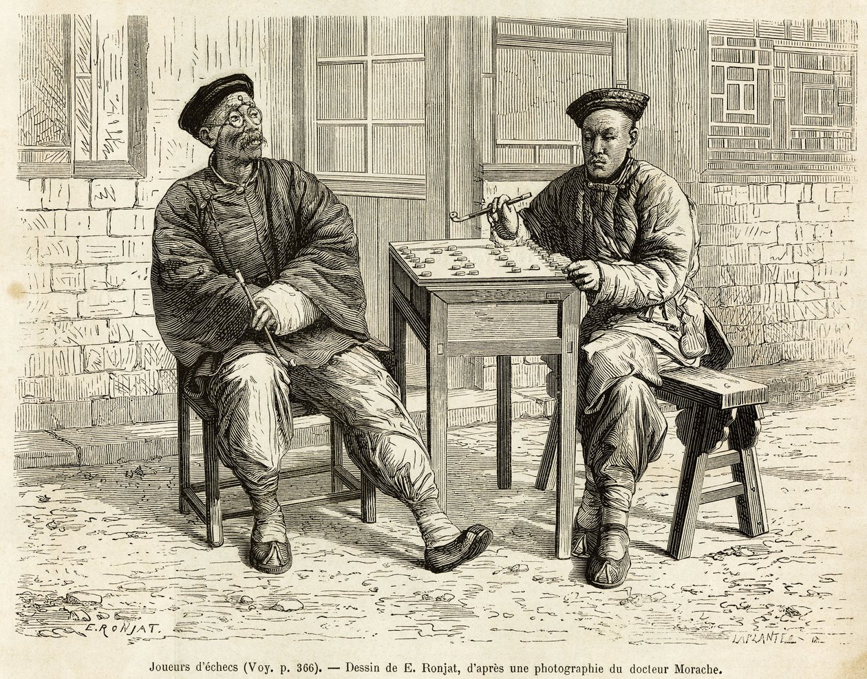Chess players (engraving after A. Marie