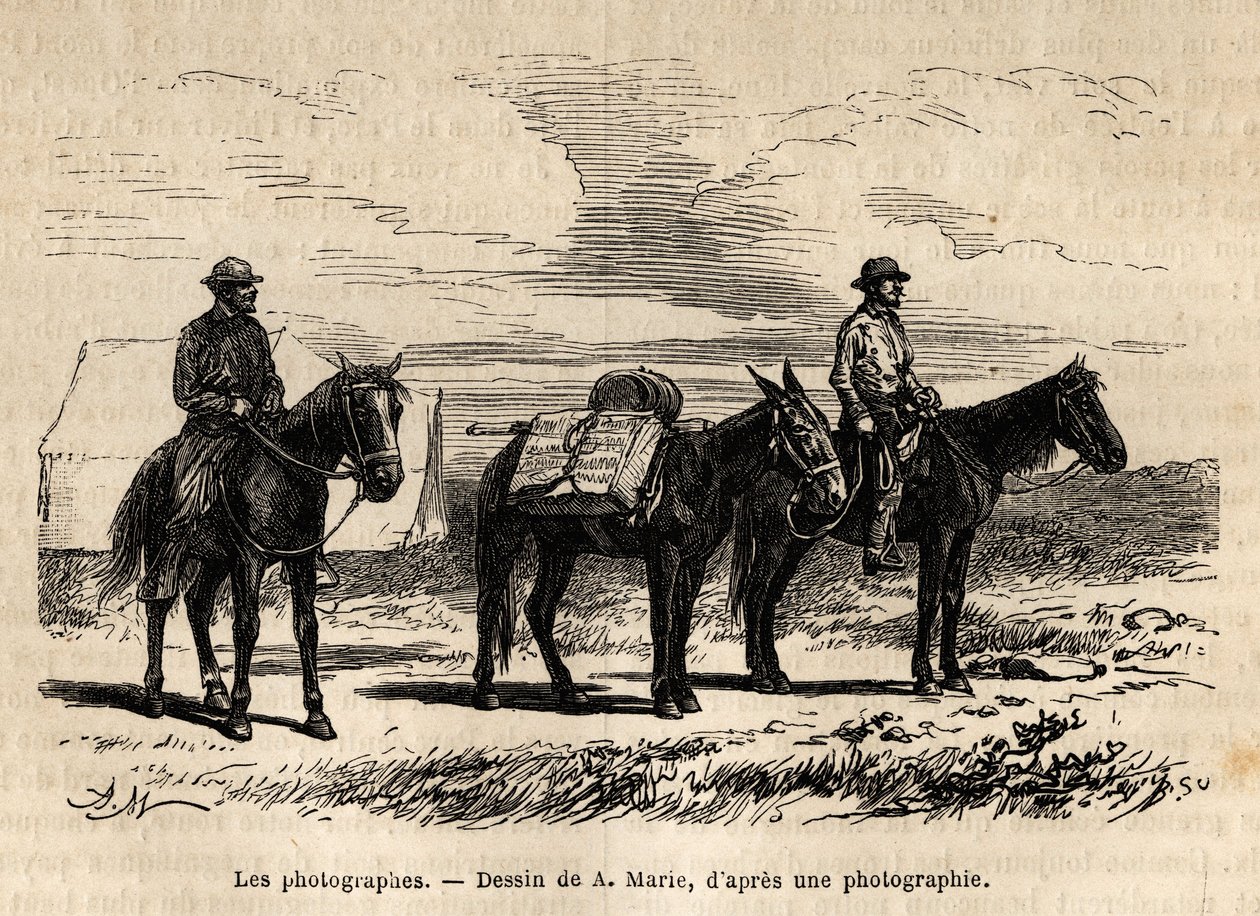Photographers of the American Geological Mission on Horseback by Adrien Emmanuel Marie