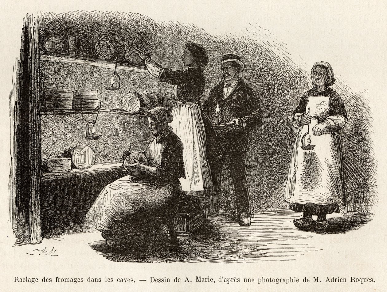 The Scraping and Stitching of Cheeses in Roquefort by Adrien Emmanuel Marie