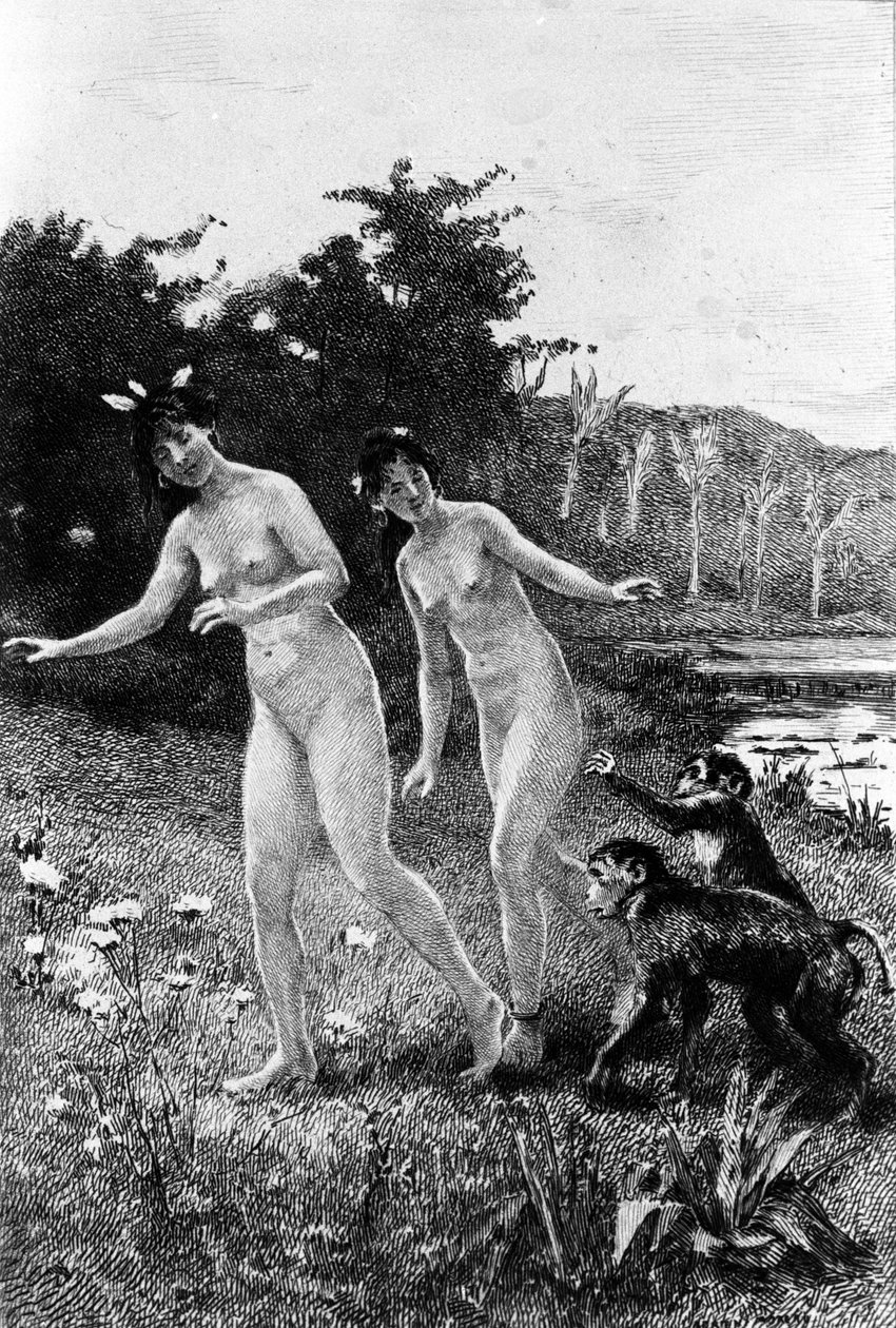 Engraving by Adrien Moreau illustrating 