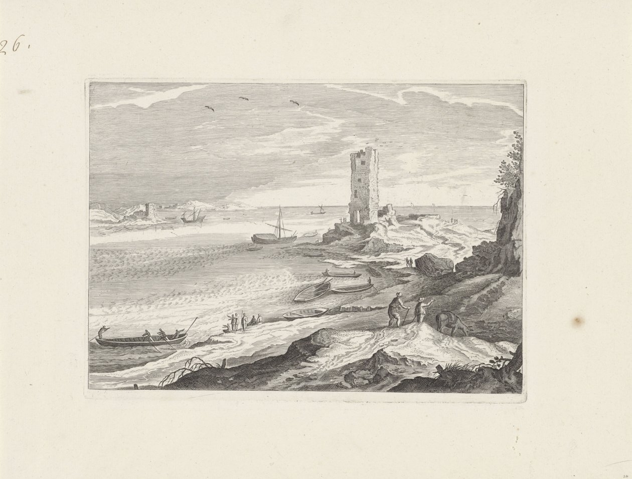 Seascape with the Ruin of a Tower by Aegidius Sadeler (II) (attributed to)