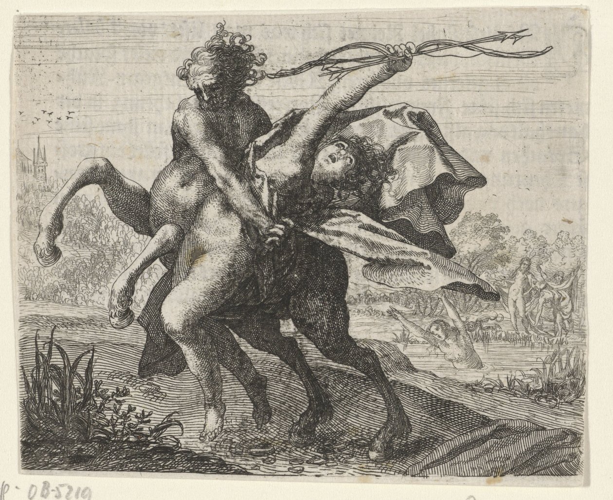 Fable of the Abduction of a Woman by a Centaur by Egidius  Sadeler (II)