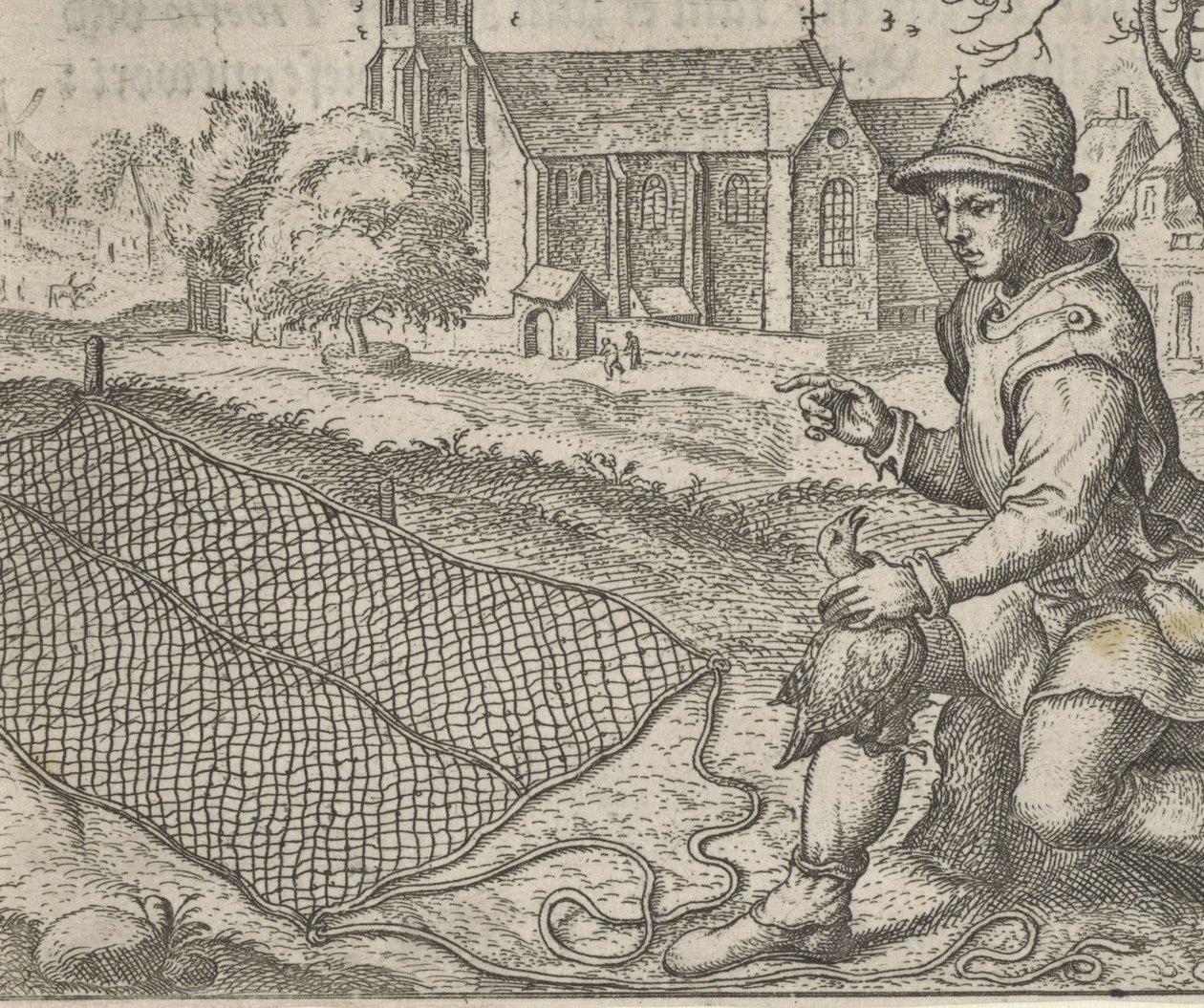 Fable of the Birdcatcher and the Partridge by Egidius  Sadeler (II)