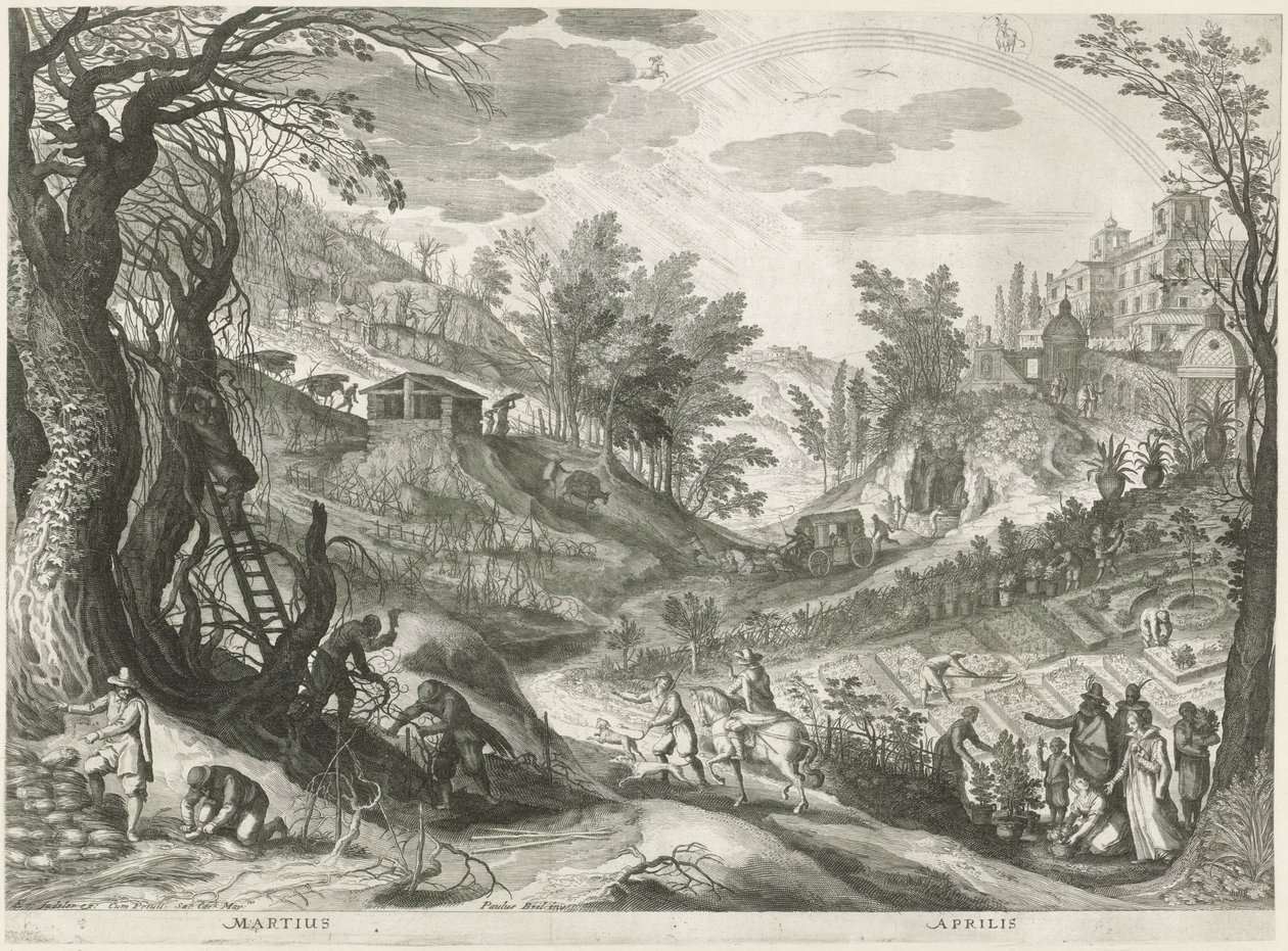 March and April by Egidius  Sadeler (II)