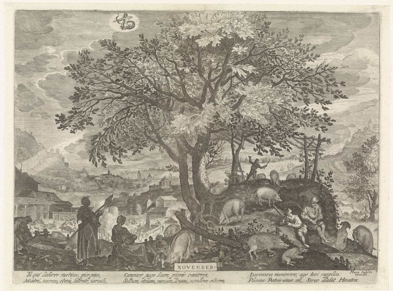 November (The Twelve Months) by Egidius  Sadeler (II)