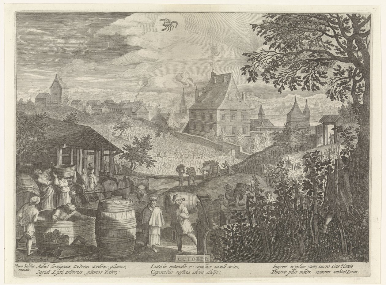 October by Egidius  Sadeler (II)