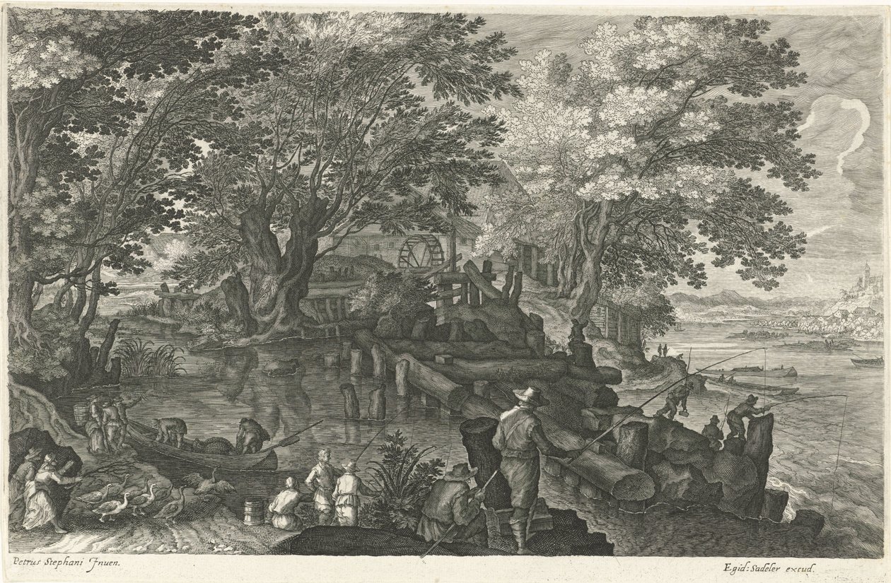 Watermill on an Island by Egidius  Sadeler (II)