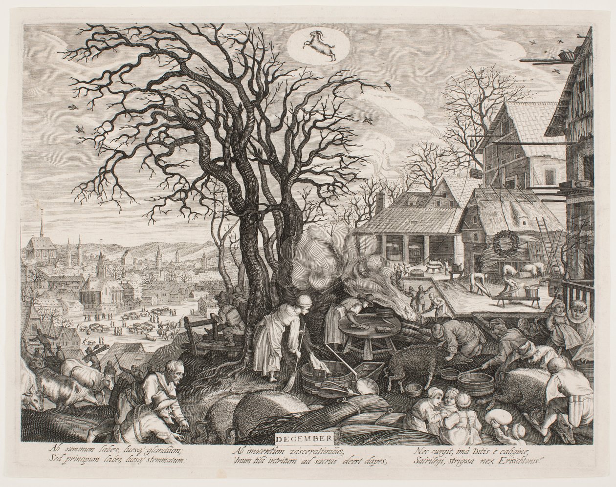 December (The Twelve Months) by Aegidius Sadeler II