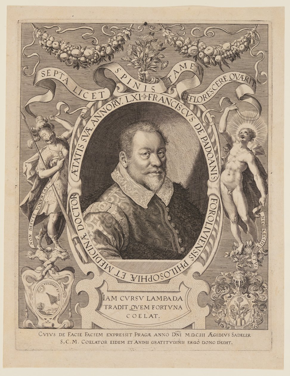 Franciscus de Padoanis Foroliviensis (Francesco da Forlì) by Aegidius Sadeler II