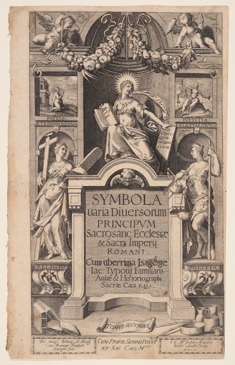 Title Page to Symbola Varia Diversorum by Aegidius Sadeler II