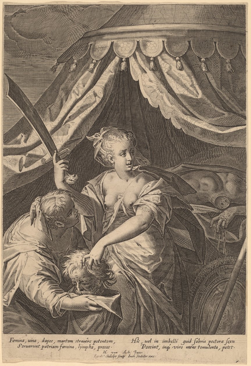 Judith with the Head of Holofernes by Aegidius Sadeler II, after Hans von Aachen