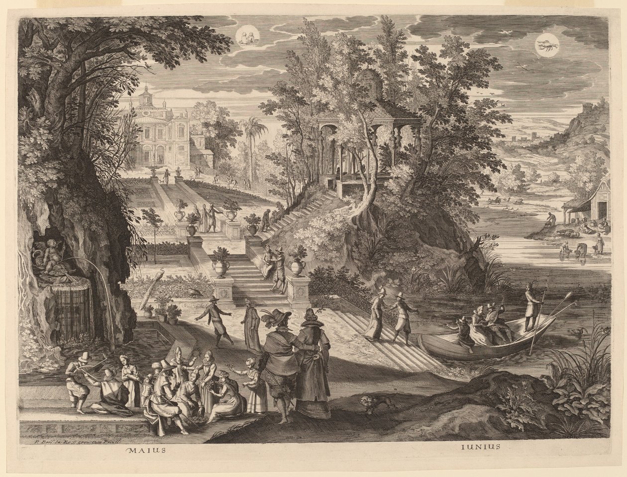 May and June by Aegidius Sadeler II after Paul Bril