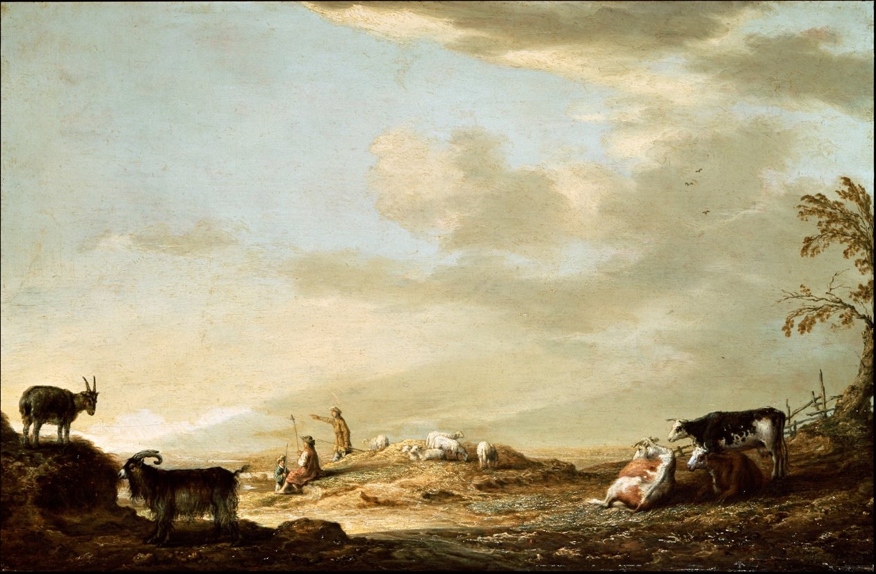Landscape with Cattle and Figures by Aelbert Cuyp