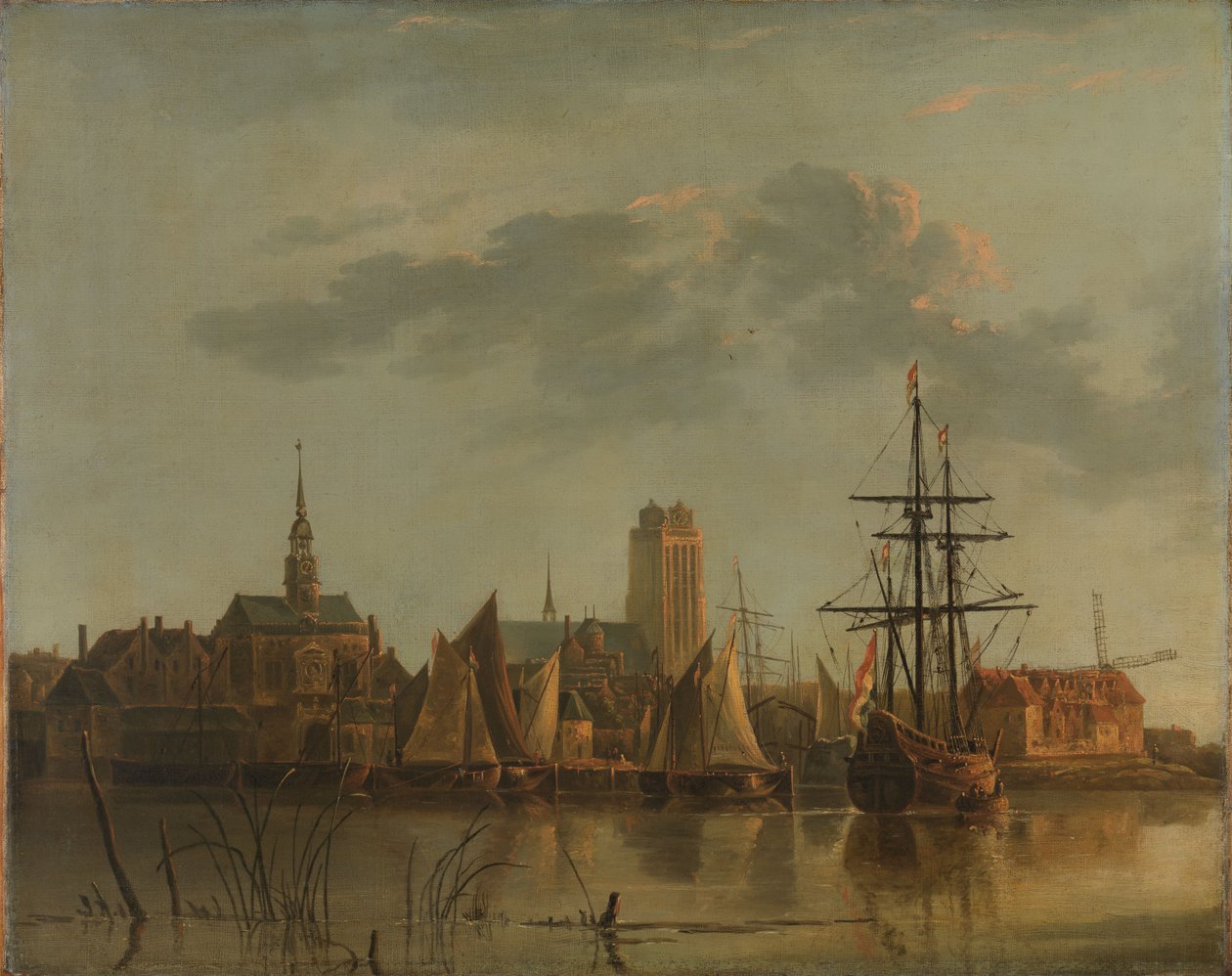 View of Dordrecht at Sunset by Aelbert (after) Cuyp