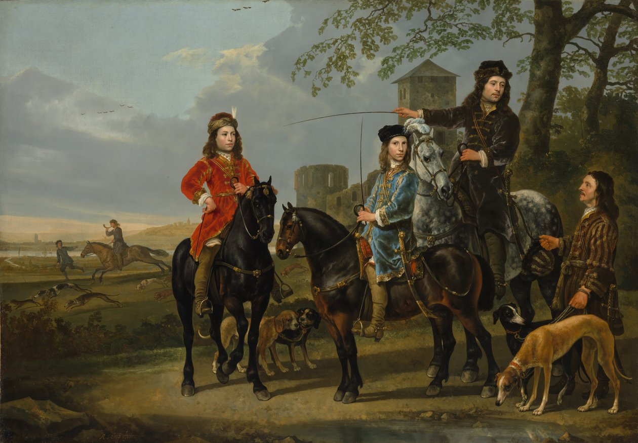 Equestrian Portrait of Cornelis and Michiel Pompe van Meerdervoort by Aelbert Cuyp