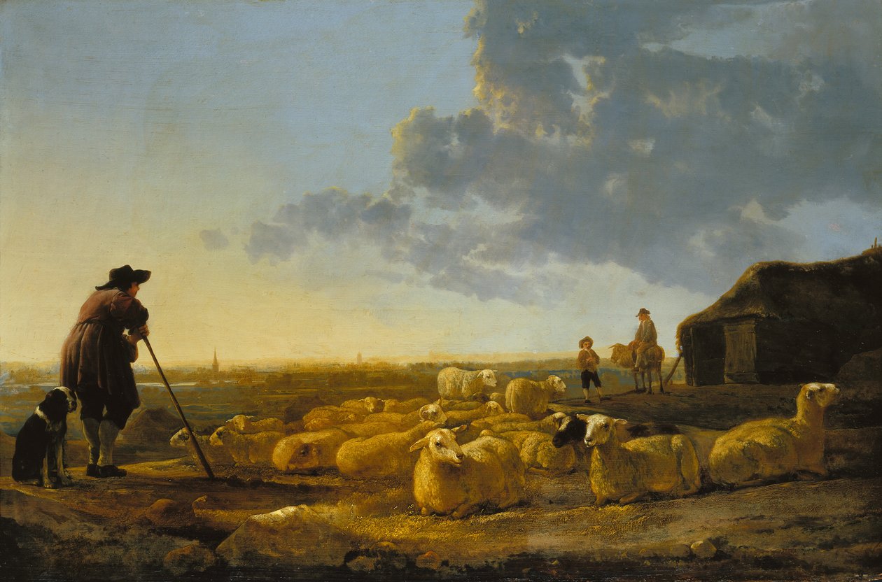 Herd of Sheep at Pasture by Aelbert Cuyp