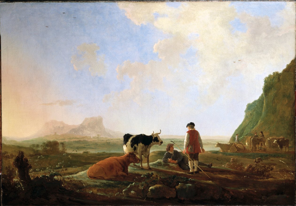 Herdsmen with Cows by Aelbert Cuyp