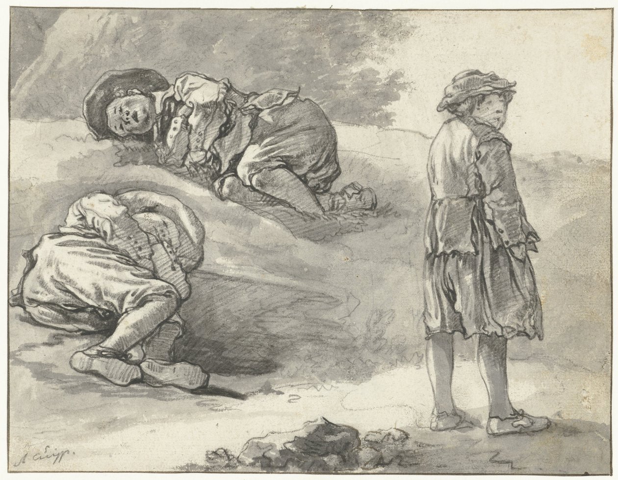 Three Studies of a Little Shepherd by Aelbert Cuyp