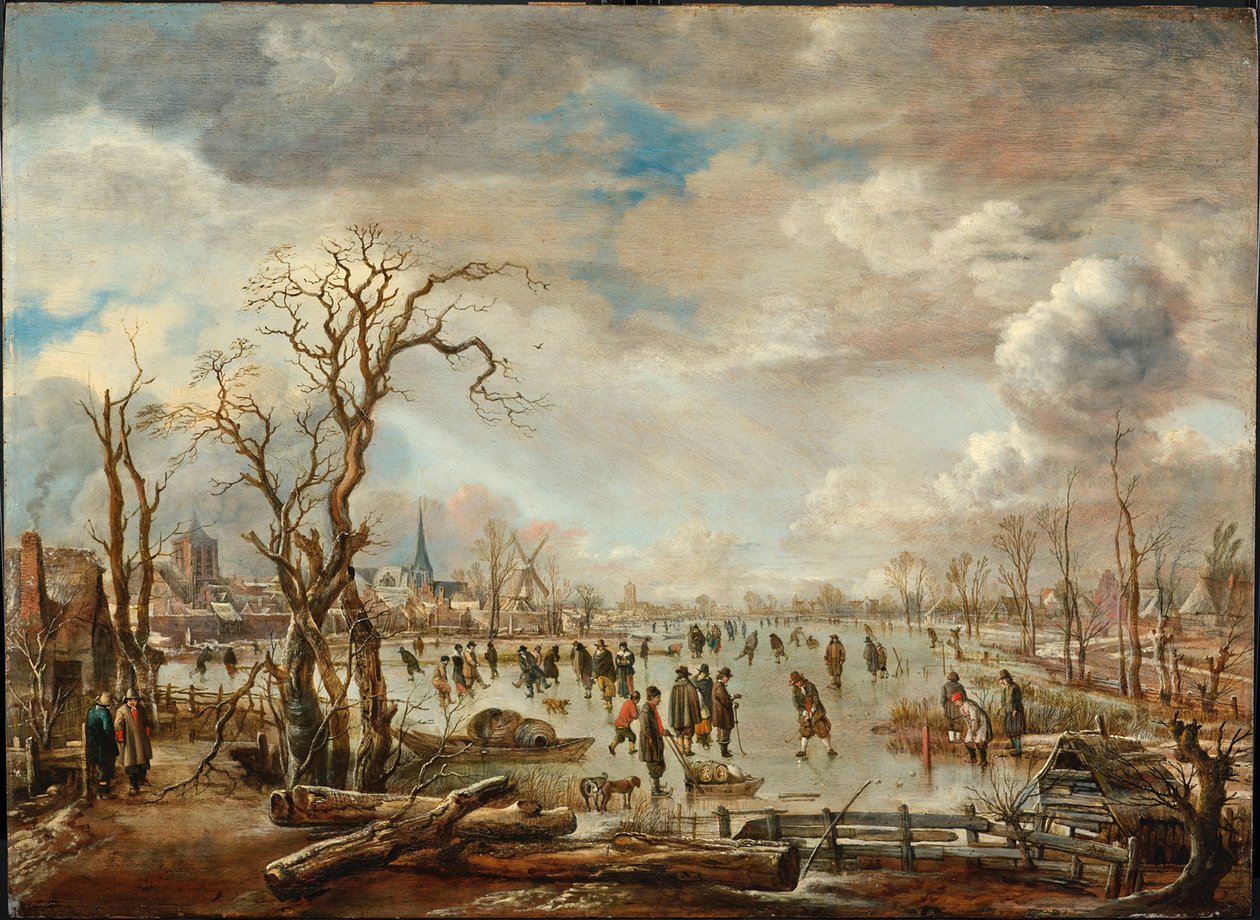 Winter Landscape with Ice Pleasures by Aert van der Neer