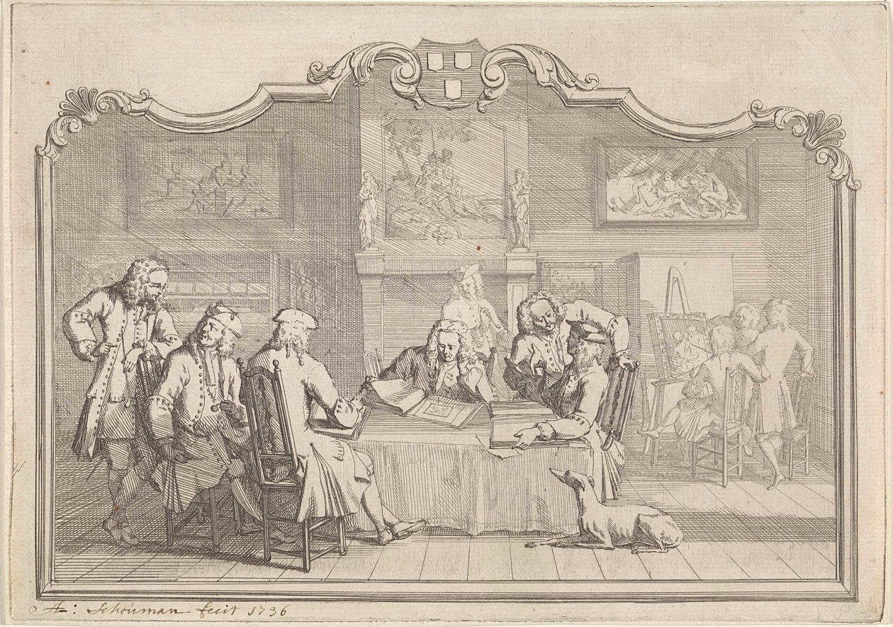 Guild of Saint Luke in Dordrecht by Aert Schouman