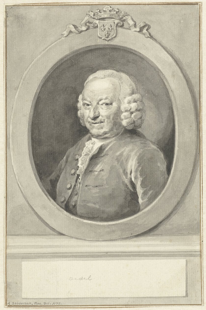 Portrait of Johan Hudde Dedel, in Oval, Facing Left by Aert Schouman