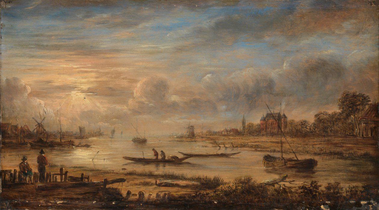 River View at Sunrise, c.1640 by Aert van der Neer
