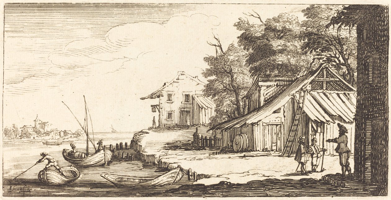 River Bank by After Jacques Callot