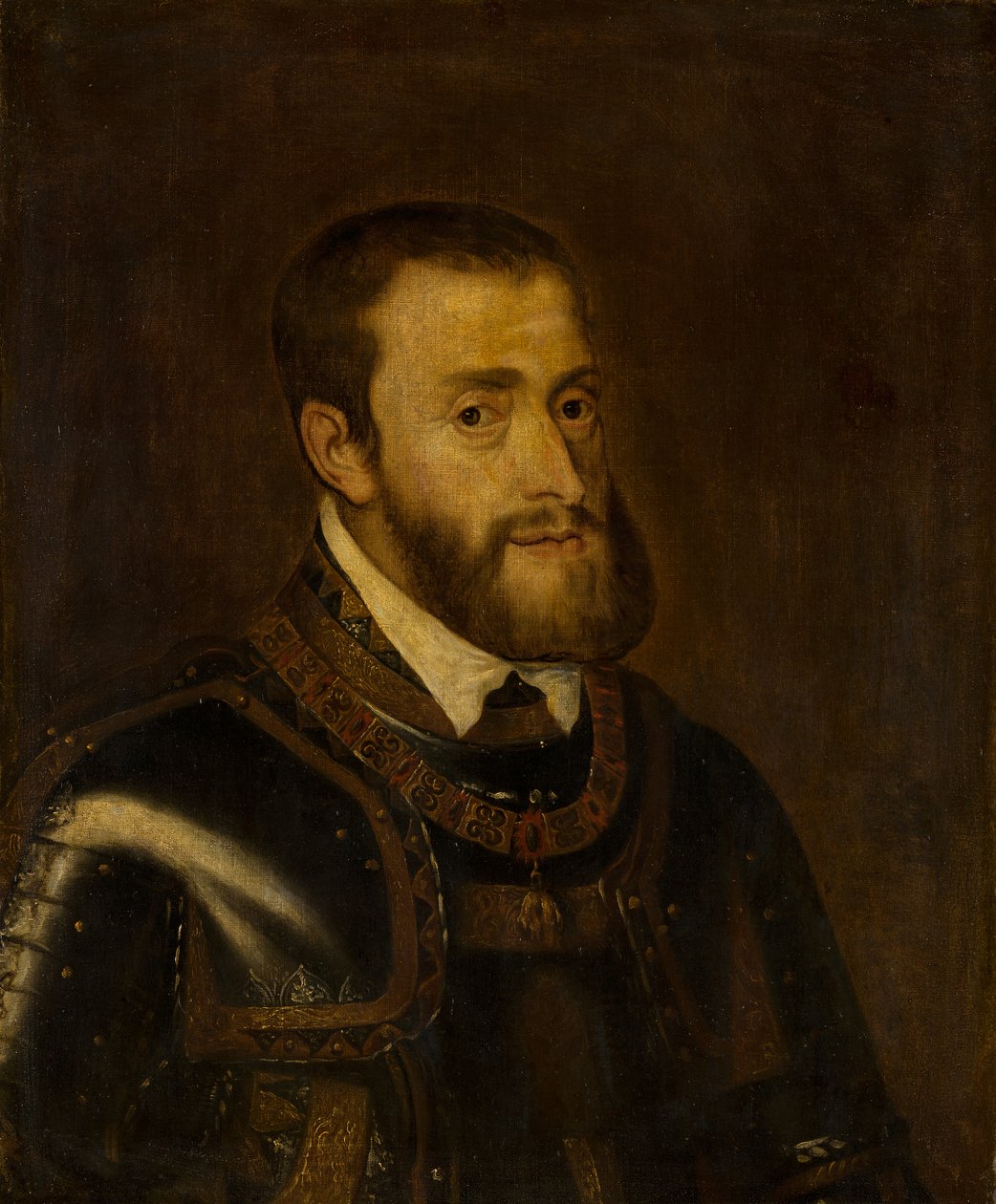 Portrait of Emperor Charles V (1500-1558) by after Titian