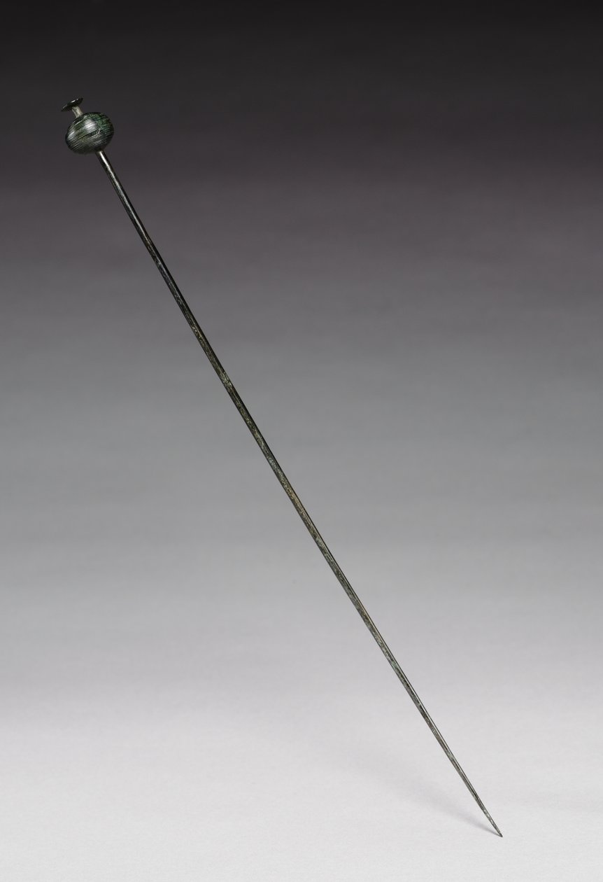 Garment Pin, c.1400 BC (cast and wrought bronze) by Age Bronze