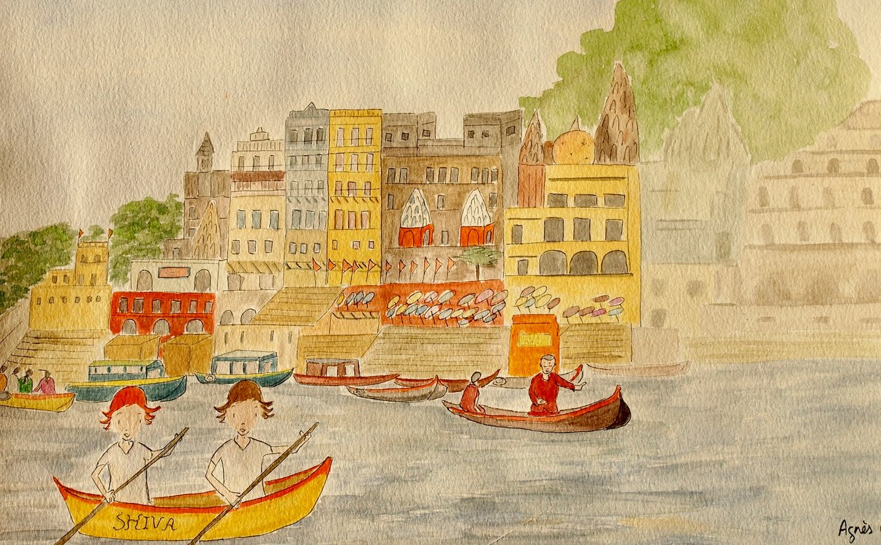 The Voyage, Varanasi by Agnes Girardon