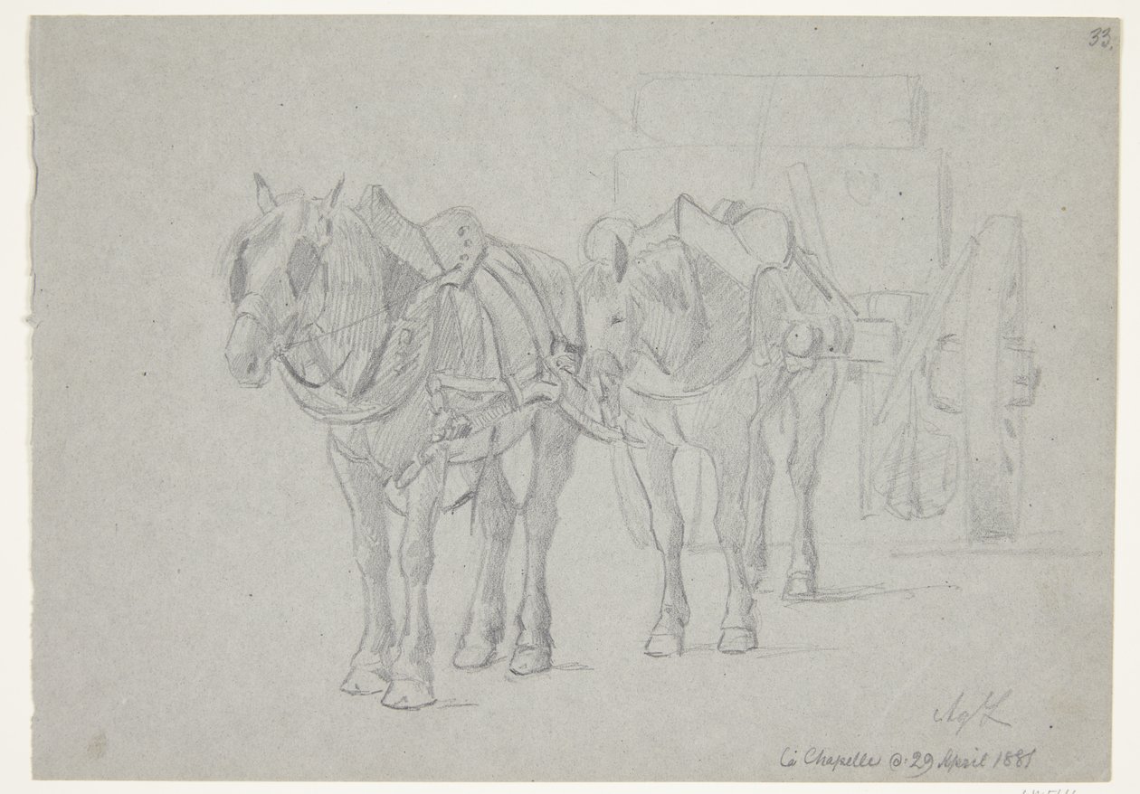 Carriage Drawn by Two Horses by Agnes Lunn