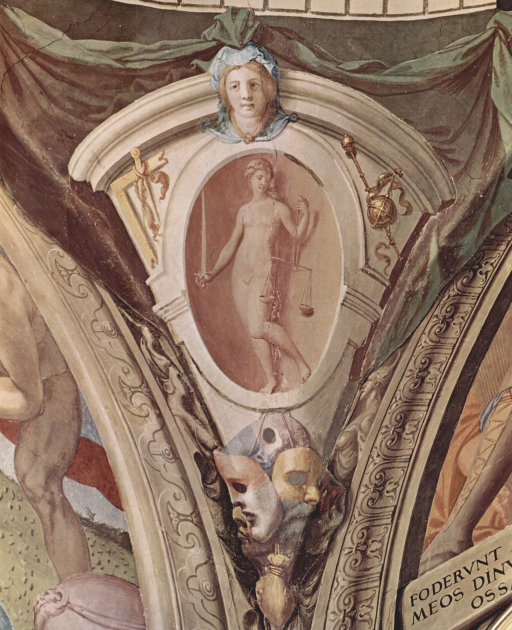Allegories Of The Cardinal Virtues. Frescoes In The Chapel Of Eleonora Da Toledo by Agnolo Bronzino