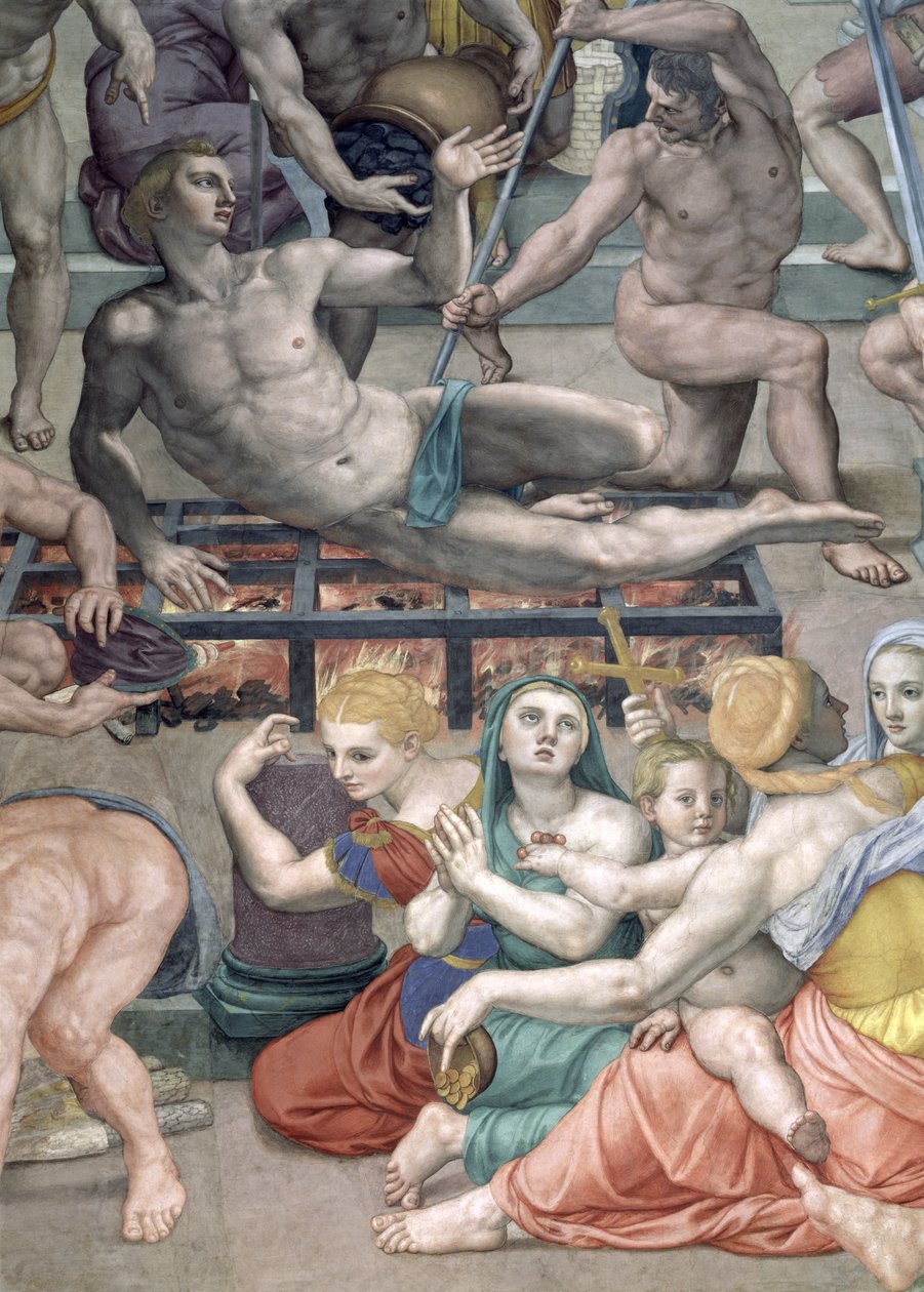 The Martyrdom of St. Lawrence (detail) by Agnolo Bronzino