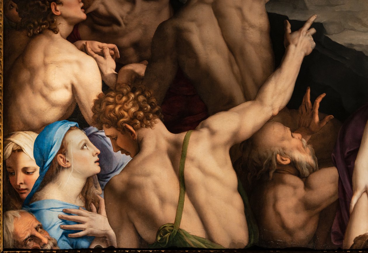 Medici Chapel: Descent of Christ to the Limbo (detail) by Agnolo Bronzino