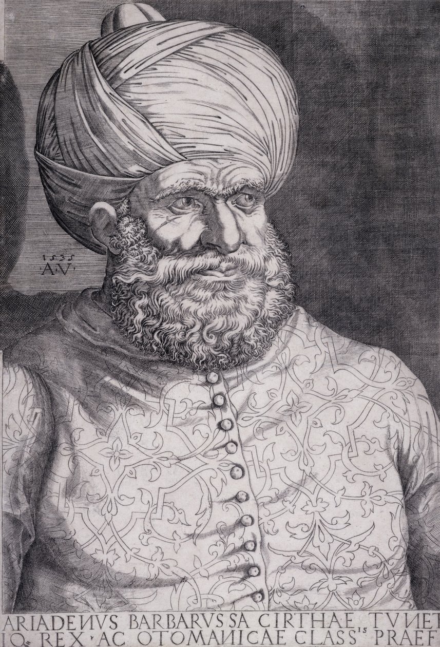 Barbarossa (Khayr ad-Din) (d.1546) 1535 by Agostino Musi