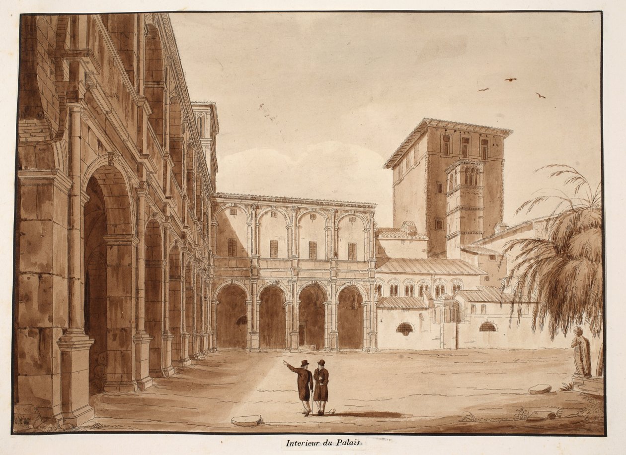Inside the Palazzo di Venezia, 1833 by Agostino Tofanelli