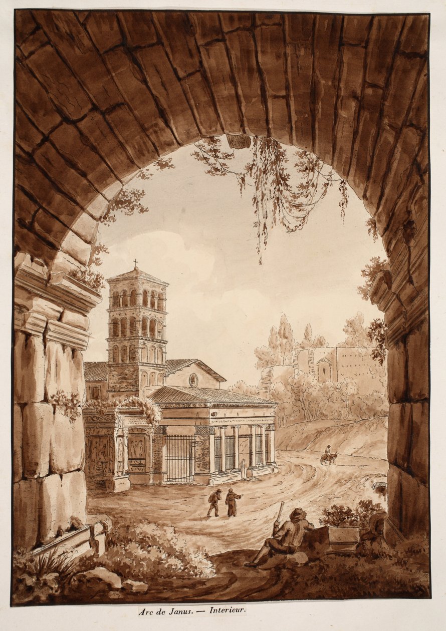 Interior of the Arch of Janus, 1833 by Agostino Tofanelli