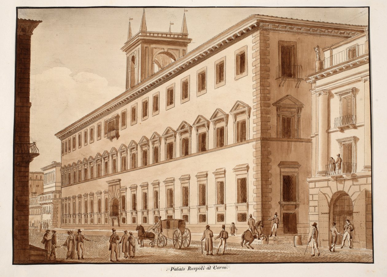 The Palazzo Ruspoli al Corso by Agostino Tofanelli