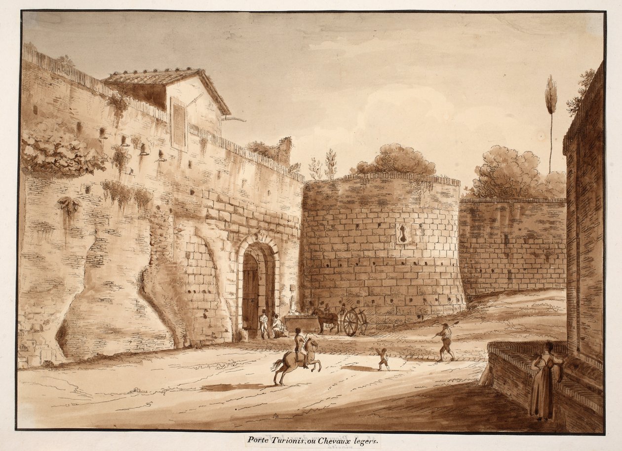 The Porta Turrionis, or Cavalleggeri, 1833 by Agostino Tofanelli